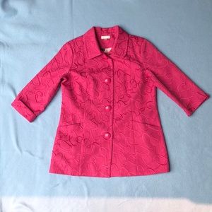 erin Brand Bright Pink Lightweight Women’s Coat Jacket Size M